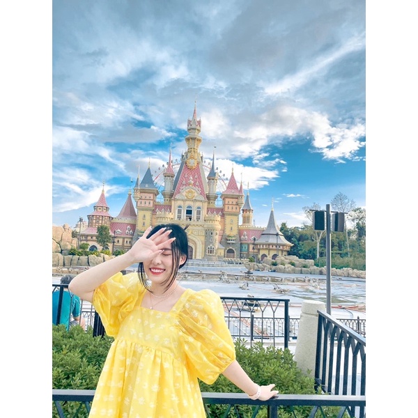 Đầm Babydoll Lụa Tơ Non Tay Phồng Siêu Cưng