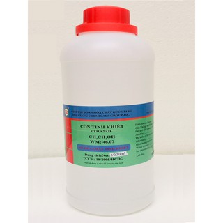 Cồn 70 độ, cồn diệt khuẩn, cồn y tế chai 1000 ml - Đức Giang