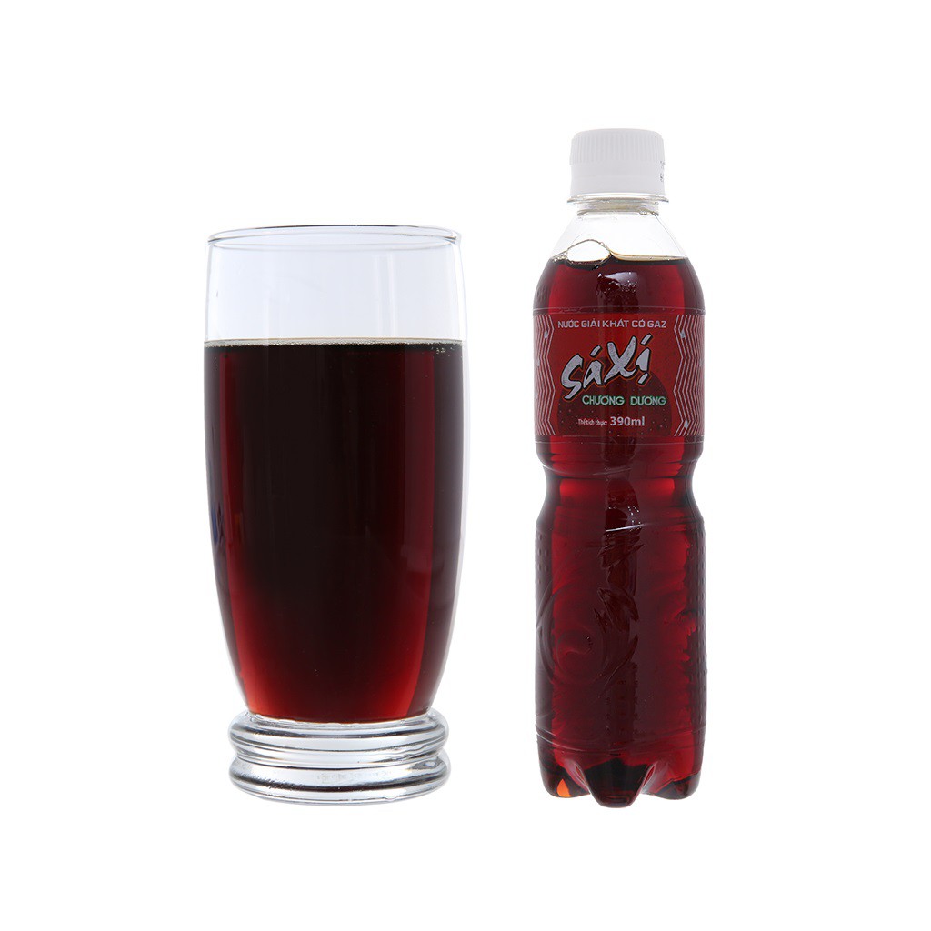 Thùng 24 Chai Nước Ngọt Có Gas Xá Xị Chương Dương Soft Drink Chai Nhựa PEP 390ml Date Luôn Mới