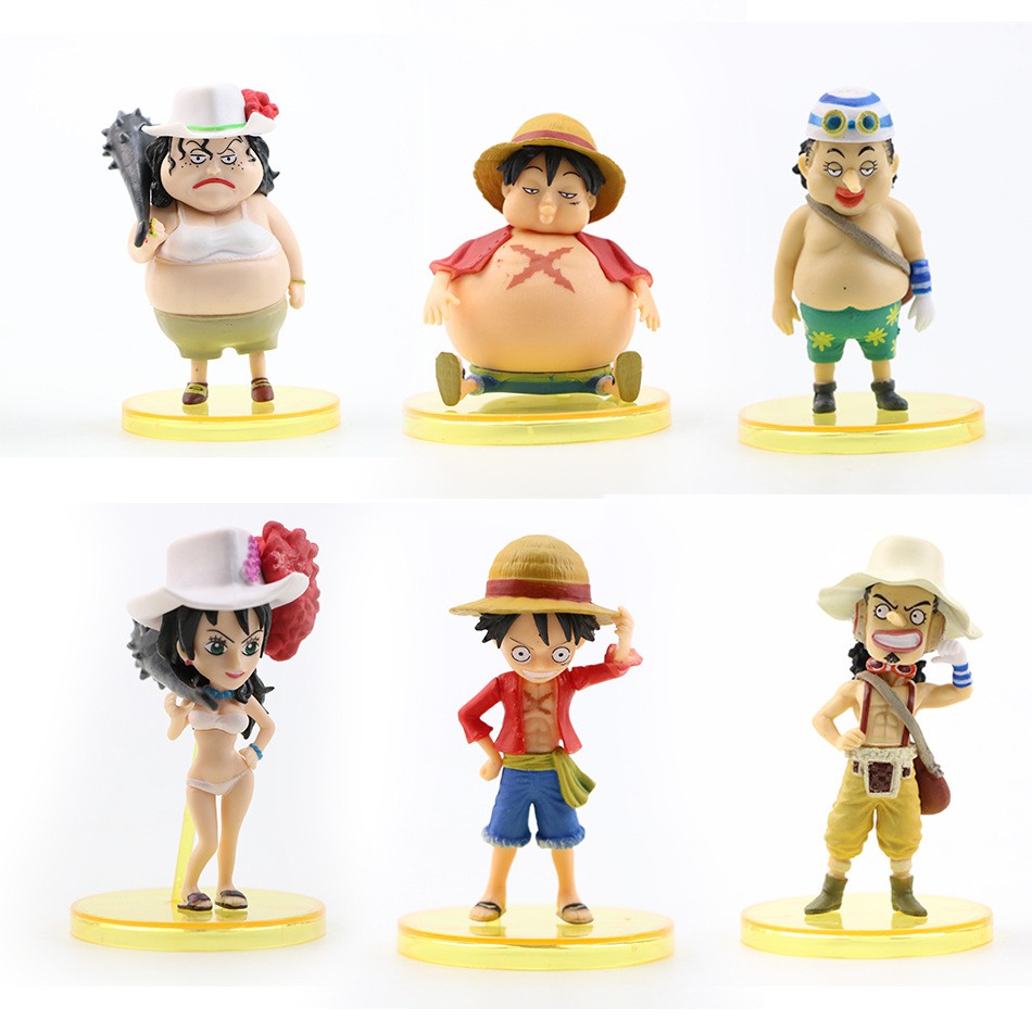 Bộ mô hình 3 nhân vật One Piece - Luffy mũ rơm, Zoro, Sanji, Chopper, Nami, Robin, Franky, Brook, Usopp
