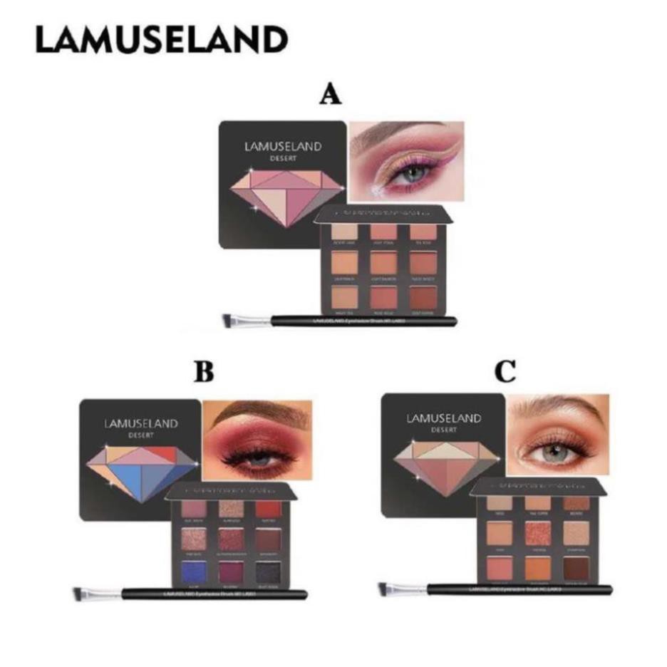 TL - ndk13 Bảng phấn mắt  9 màu sắc lấp lánh kèm cọ # 303 | BigBuy360 - bigbuy360.vn