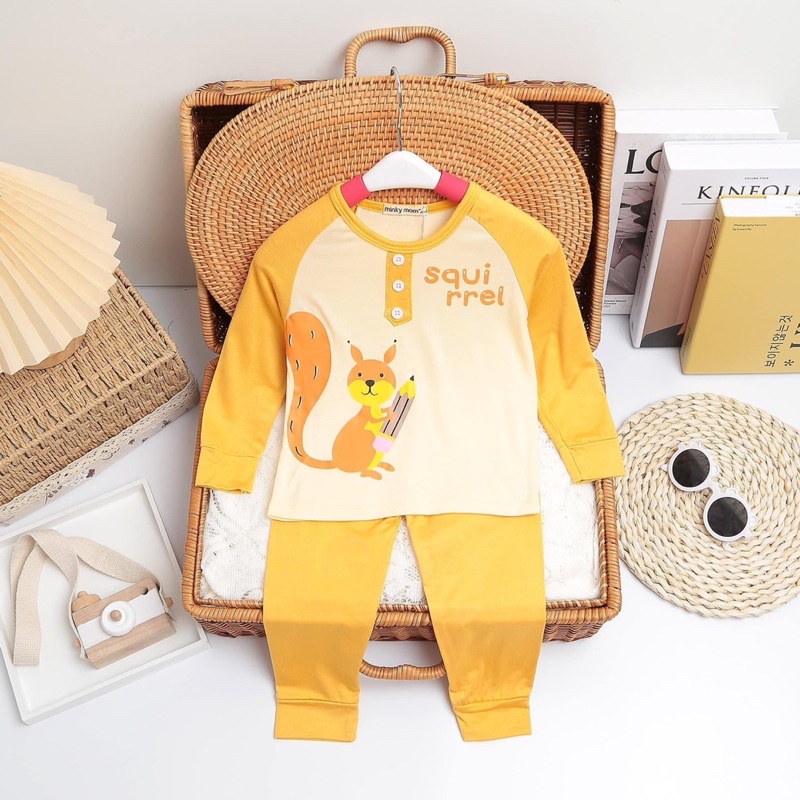 Bộ dài tay MINKY MOM  bé trai , bé gái (6-17kg)