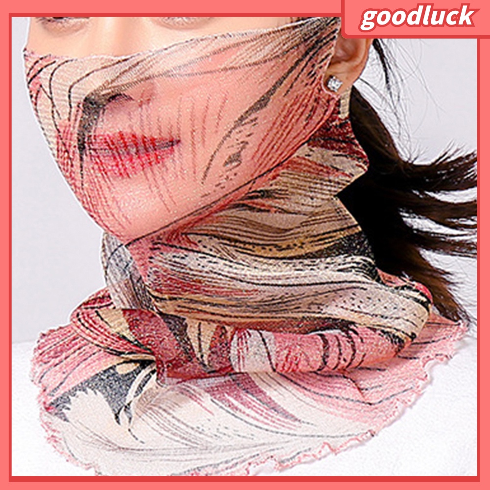 Khăn Choàng Đầu Họa Tiết Hoa Lá Thời Trang Cho Nữ