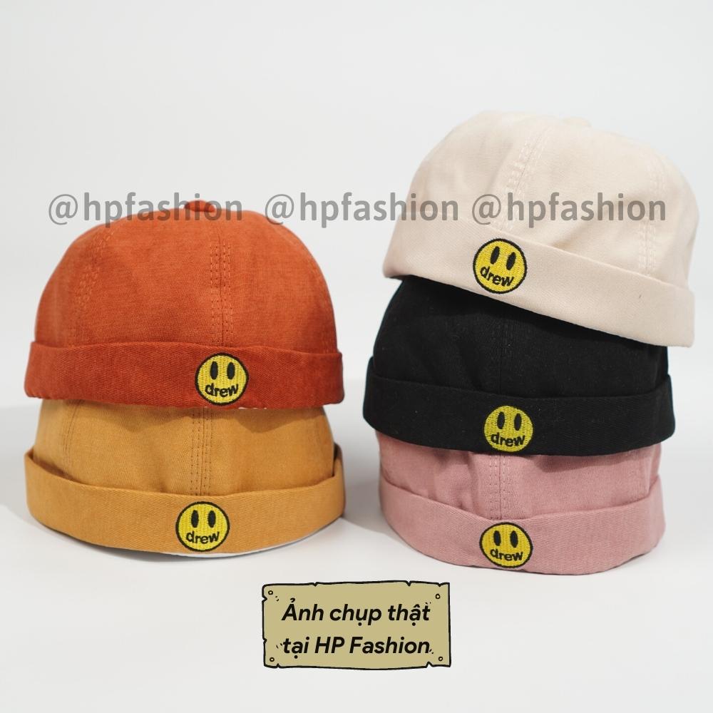 Nón Beanie vành tròn ❤️ Mũ tròn DREW phong cách Retro Hàn Quốc form Unisex nam nữ N36