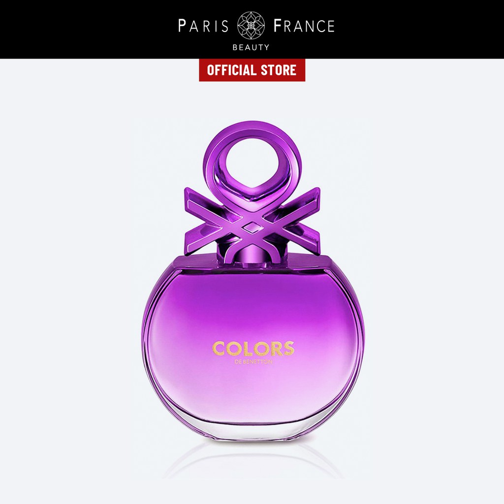 [Mã FMCGM100 - 10% đơn 500K] Paris France Beauty - Nước Hoa Nữ United Color Of Benetton Colors Benetton Purple 80ml