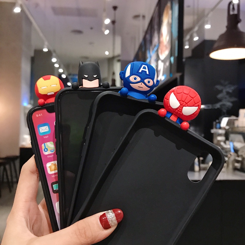 Ốp Điện Thoại Họa Tiết Marvel Cho iPhone13 6 7 8plus X XS XR Xsmax 11 pro iPhone 11 pro Max 12 pro Max Ốp Lưng Họa Tiết Siêu Anh Hùng Cho Điện Thoại