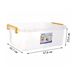 Thùng chữ nhật duy tân 45 lít, 55 lít - no.0998 đa năng, trắng trong, có nắp - hàng chính hãng