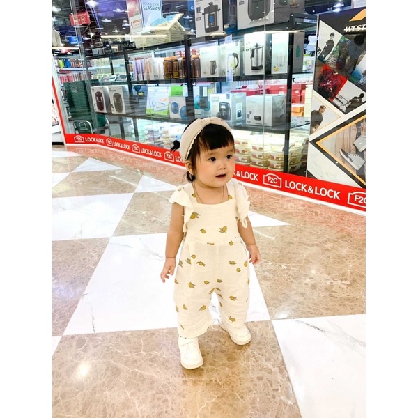 Romper cánh tiên + turban hoạ tiết mùa hè Nanci room