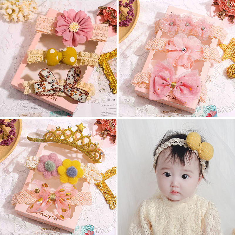 Set 3 Băng Đô Hoa Xinh Xắn Dành Cho Bé Gái