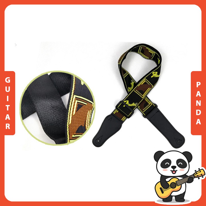 Dây Đeo Đàn Guitar Fender Ô Vuông 3 Màu Guitar Panda