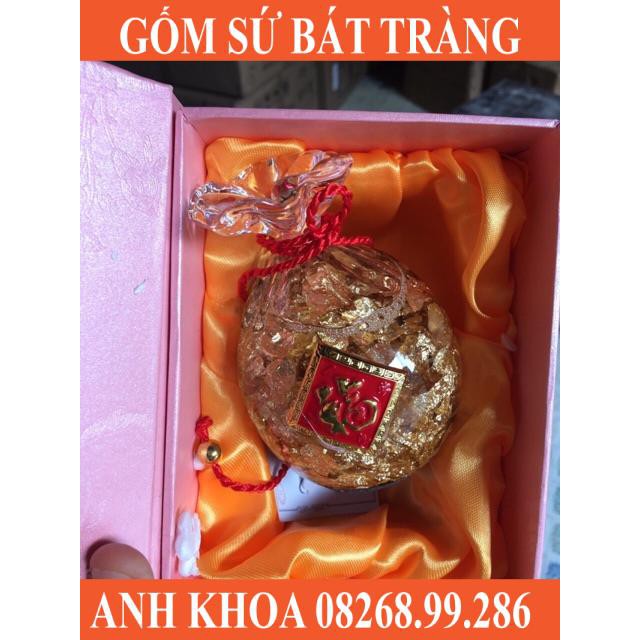 Thỏi vàng tài lộc - Gốm sứ Bát Tràng Anh Khoa