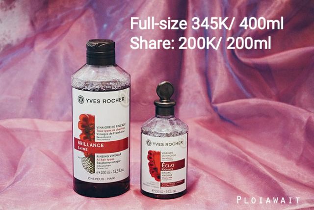 Giấm xả tóc Yves Rocher Chùm Ngây/ Mâm xôi/ Tẩy tế bào chết da đầu