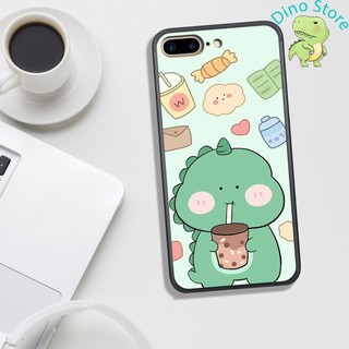 [Free Thêm Tên/Ngày Sinh/SĐT] ỐP LƯNG IP 6 PLUS/7 PLUS/8 PLUS ,  IN HÌNH KHỦNG LONG NGỘ NGHĨNH VÀ CUTE