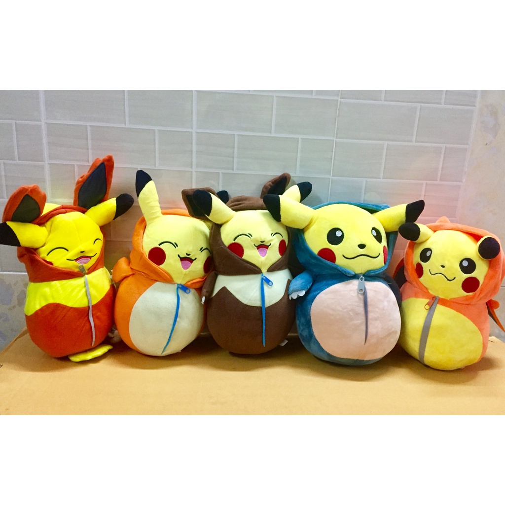 Gấu bông pikachu cosplay dạng trứng