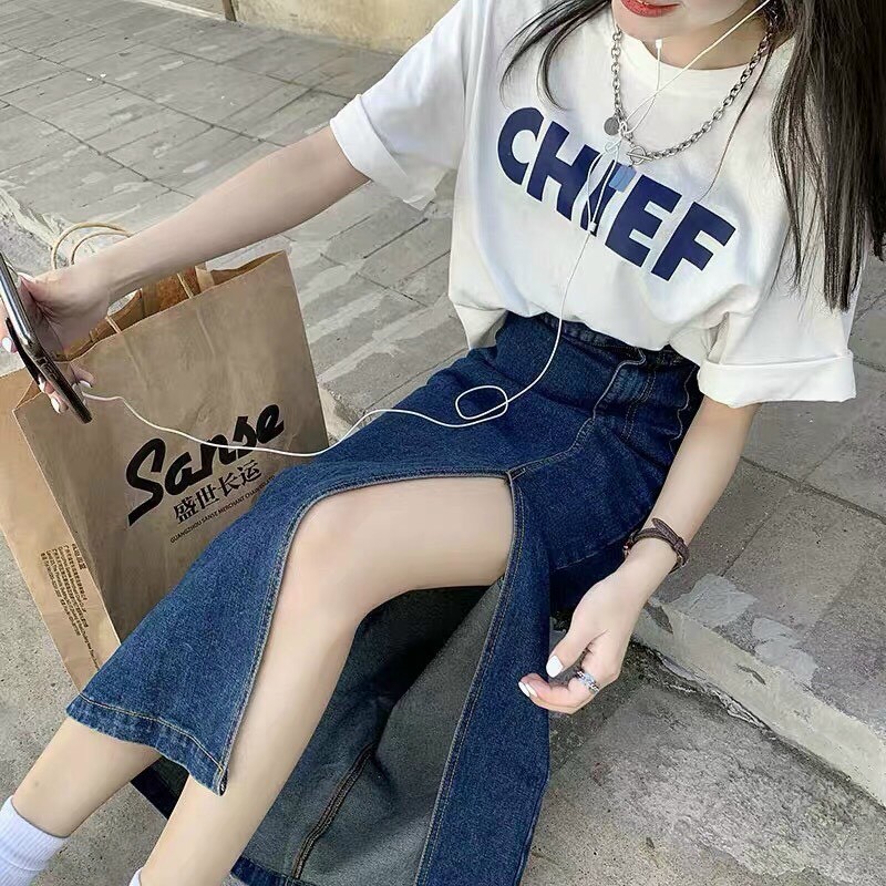 set áo phông + chân váy( kèm ảnh thật)