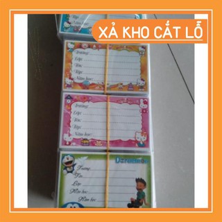 (Siêu sale)  Set 10 Nhãn vở hình decal siêu cute có sẵn keo dán