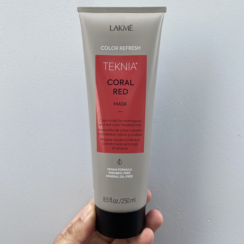 Kem ủ tóc cho tóc nhuộm đỏ Lakme Teknia Coral Red Treatment Refresh 250ml