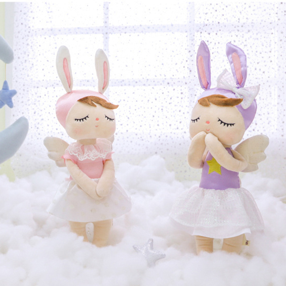 Metoo Angel Plush Nhồi bông Con thỏ ngọt ngào Động vật dễ thương cho đồ chơi trẻ em Angela Doll