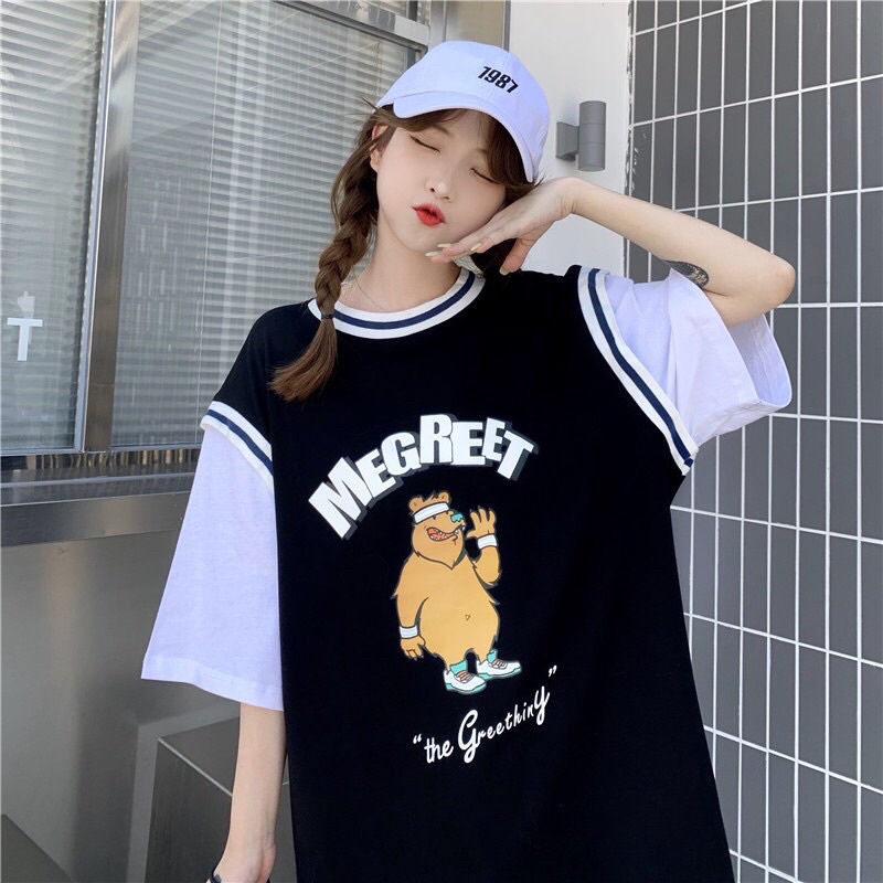 [Rẻ vô địch] Áo raplang bóng chày megreet freesize tay lỡ form rộng