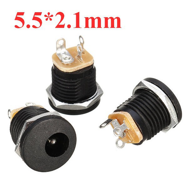 Jack Nguồn DC022 DC-022 5.5x2.1mm có ren ốc🍀Cổng kết nối nguồn adapter chuẩn 5.5*2.1MM