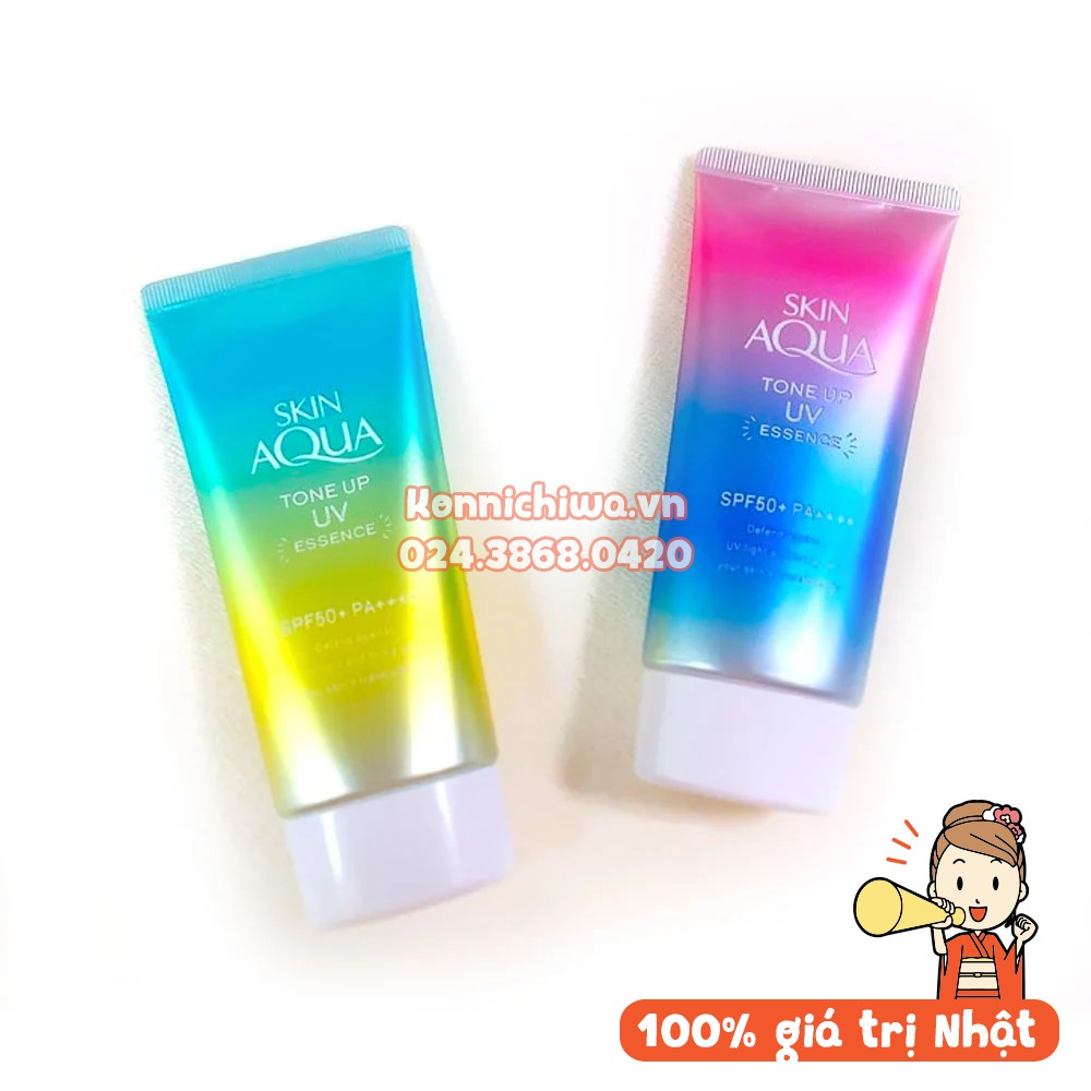 [Hàng Nhật chính hãng-Mẫu mới] Kem Chống Nắng Skin Aqua Tone Up UV Essence SPF 50+ hiệu chỉnh màu da tự nhiên