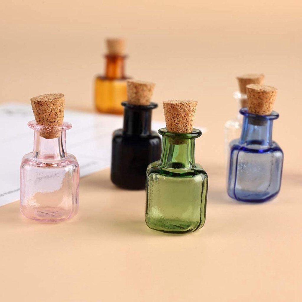 Đồ trang trí Lọ Điều Ước Mini Bằng Kính Vials Tỷ Lệ 1: 12 Dùng Để Trang Trí
