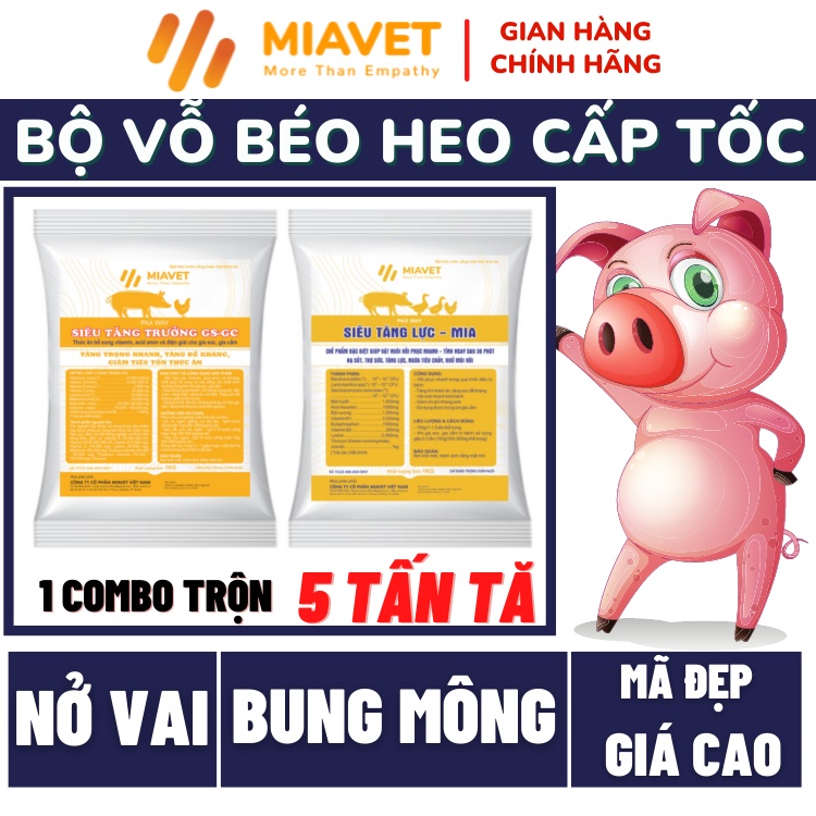 Bộ Vỗ Béo Heo Cấp Tốc, Giúp Lợn Nhanh Lớn, Đạt Cân, Bung Mông, Mã Đẹp. Tăng Trọng Nhanh, Giảm Tiêu Tốn Thức Ăn. Vỗ Heo n