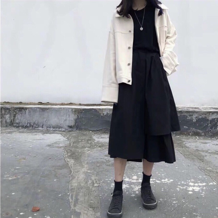 [HOT TIKTOK] Chân váy xòe dài, chân váy Ulzzang dáng dài lệch vạt | BigBuy360 - bigbuy360.vn