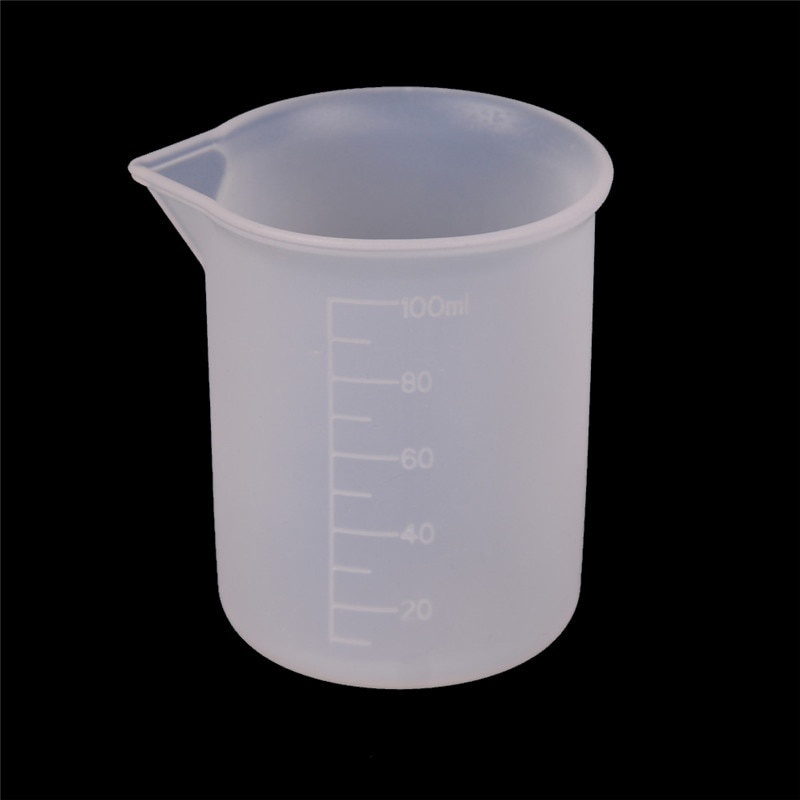 1 Cốc Đo Lường 100ml Bằng Silicone Dùng Cho Nhựa Resin / Pha Lê / Trang Sức Thủ Công DIY