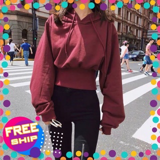 [ẢNH THẬT] Áo Hoodie Croptop Bó Eo Tôn Dáng Thể Thao