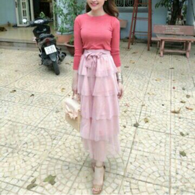 Chân váy nhũ 5 tầng dài chuẩn QC loại 1 siêu xinh | BigBuy360 - bigbuy360.vn