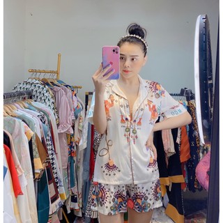 PIJAMA CỘC ĐÙI MCQUEEN  ĐÔI LẠC ĐÀ CAO CẤP