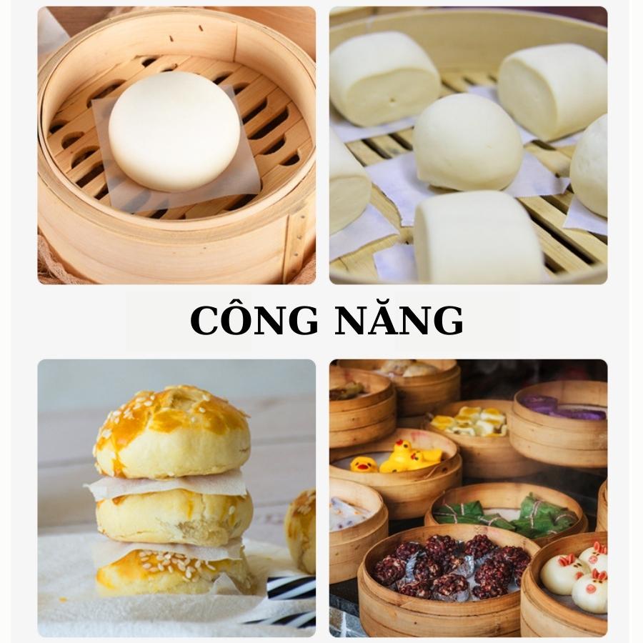 Giấy Lót Bánh Bao Há Cảo Dimsum Tiểu Long Burger  Set 250 Tờ Giấy Nến Hình Vuông Chống Dính Hấp Nướng Chịu Nhiệt -GBB10V
