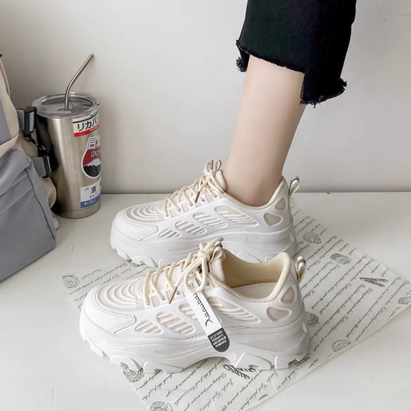 Giày thể thao nữ phối lưới thoáng, đi cực êm chân mẫu mới 2022!