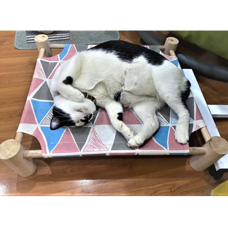 GIƯỜNG CHO CHÓ MÈO BẰNG GỖ, GIƯỜNG VÕNG CHO THÚ CƯNG -  LOVE PETS SHOP