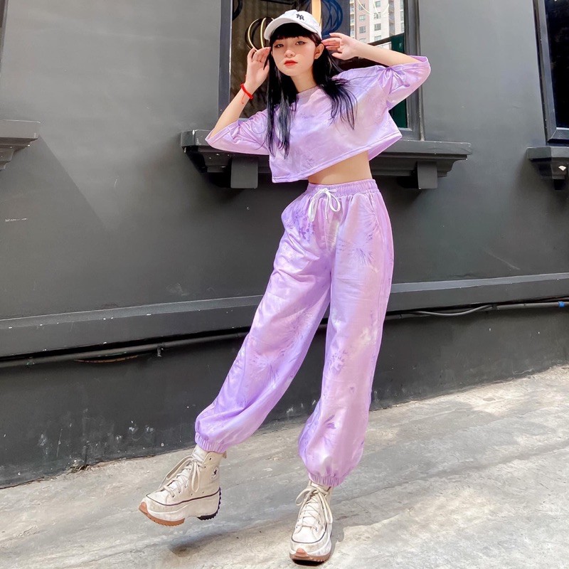 Set Thể Thao Jogger TIE CropTop TIE Ảnh Thật