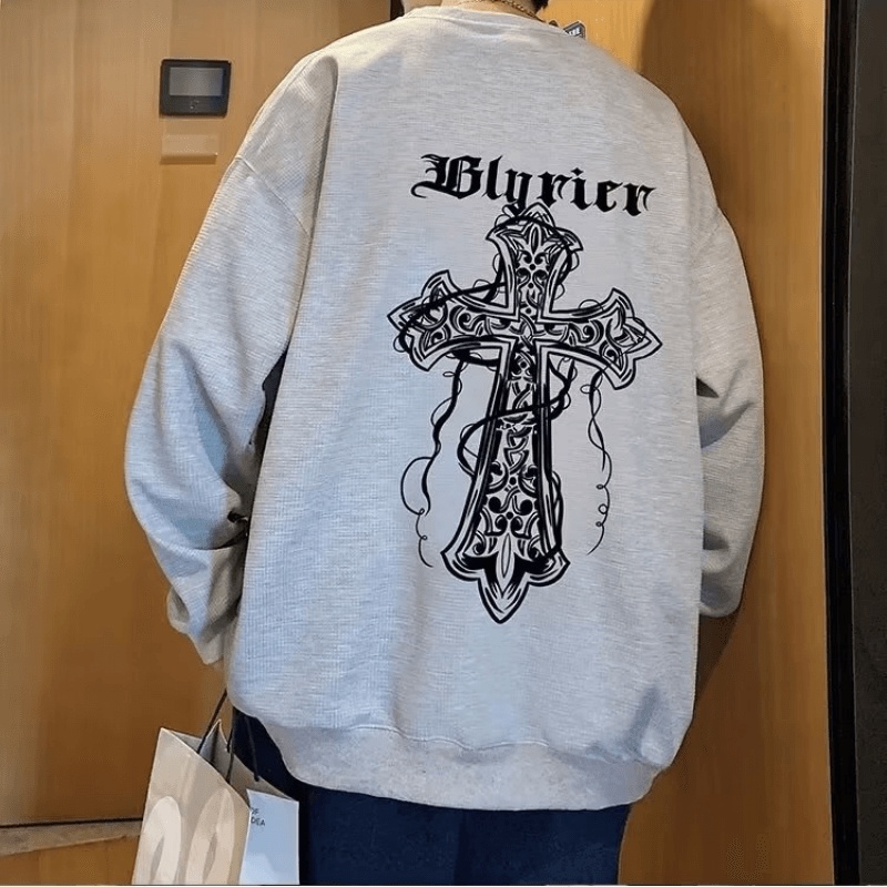 Áo Nỉ Nam Dài Tay Cổ Tròn Thời Trang Hàn