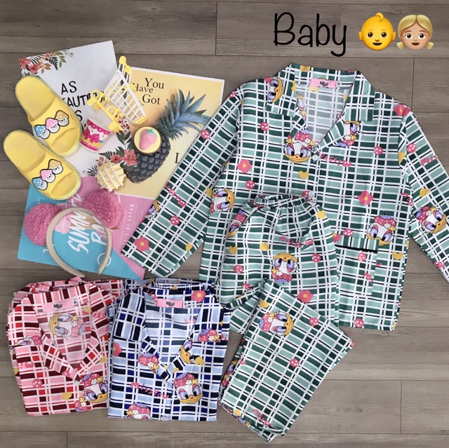 Đồ Bộ " Baby " Pijama Kate Tay Dài Quần Dài .