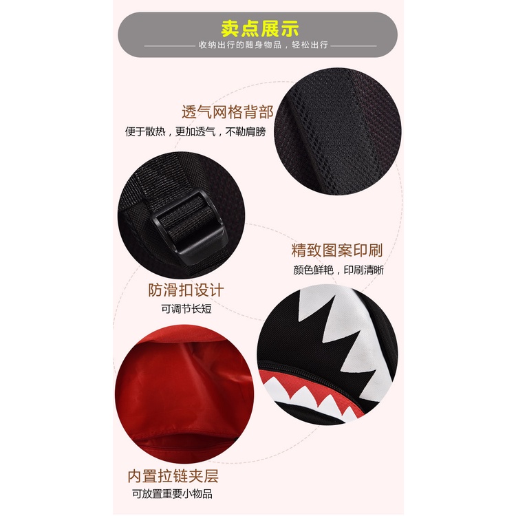 Balo cá mập trẻ em dễ thương