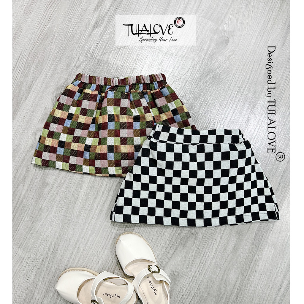 Chân Váy Kẻ Bé Gái, Áo Thun Sát Nách Cho Bé Gái Lên Form Cực Yêu Tulalove