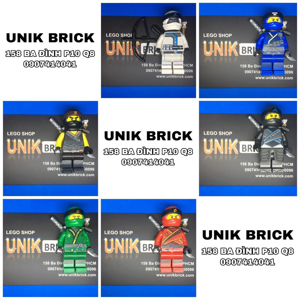 Lego UNIK BRICK Combo 6 nhân vật Ninjago Resistance Robes Sons of Garmadon chính hãng (như hình)