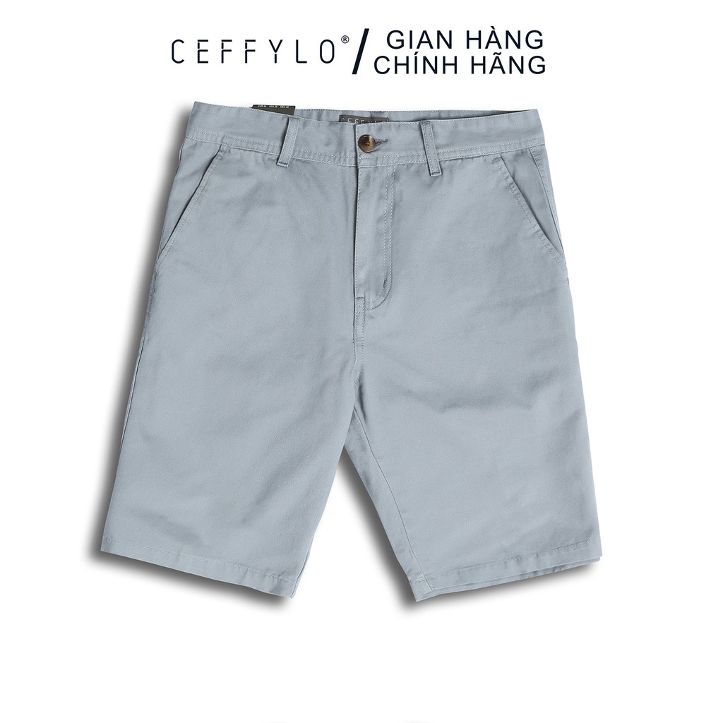 [Mã BMBAU50 giảm 7% tối đa 50K đơn 99K] Quần Shorts Khaki trơn Ghi, Form Slimfit CEFFYLO