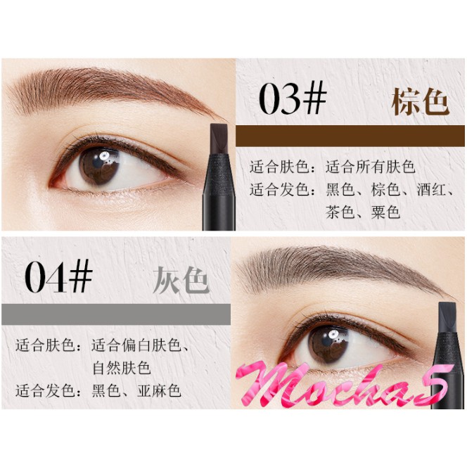 Chì xé kẻ mày HAOZHUANG Make Up Milano Eyebrow Pencil cao cấp chống nước siêu mịn siêu bền | BigBuy360 - bigbuy360.vn