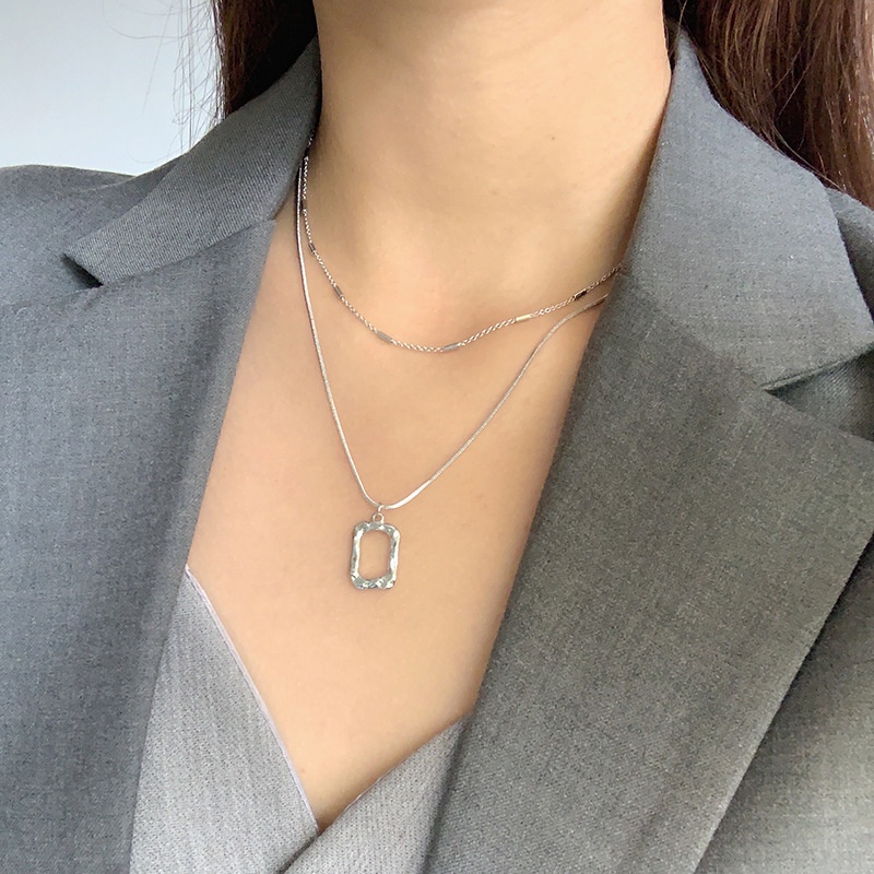 Vòng cổ hai sợi mạ vàng kiểu dáng đơn giản thời trang Hàn Quốc sang trọng cho nữ