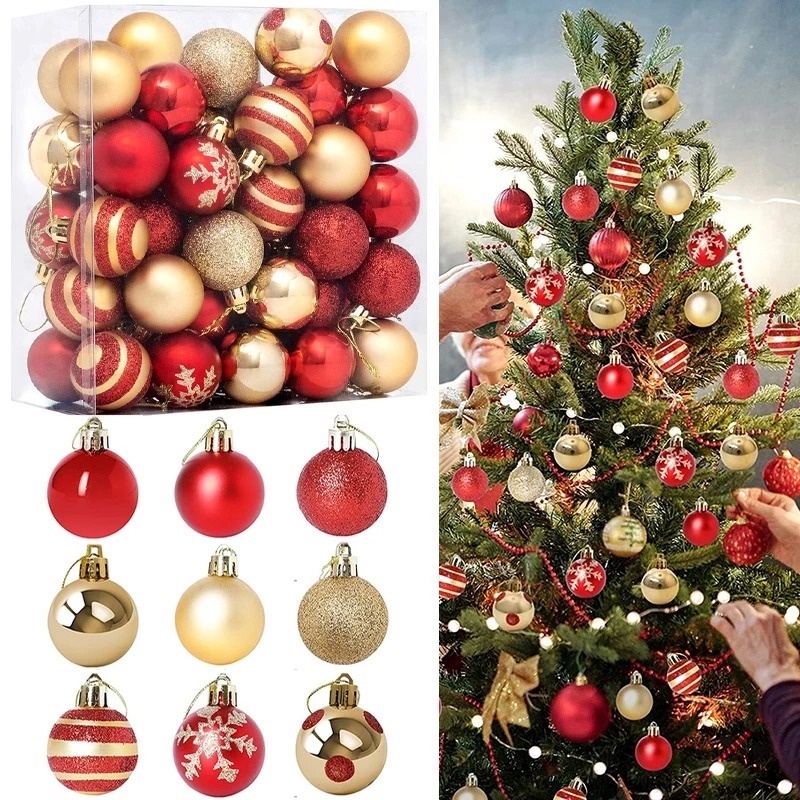 24 trái châu trang trí cây thông noel tiện lợi