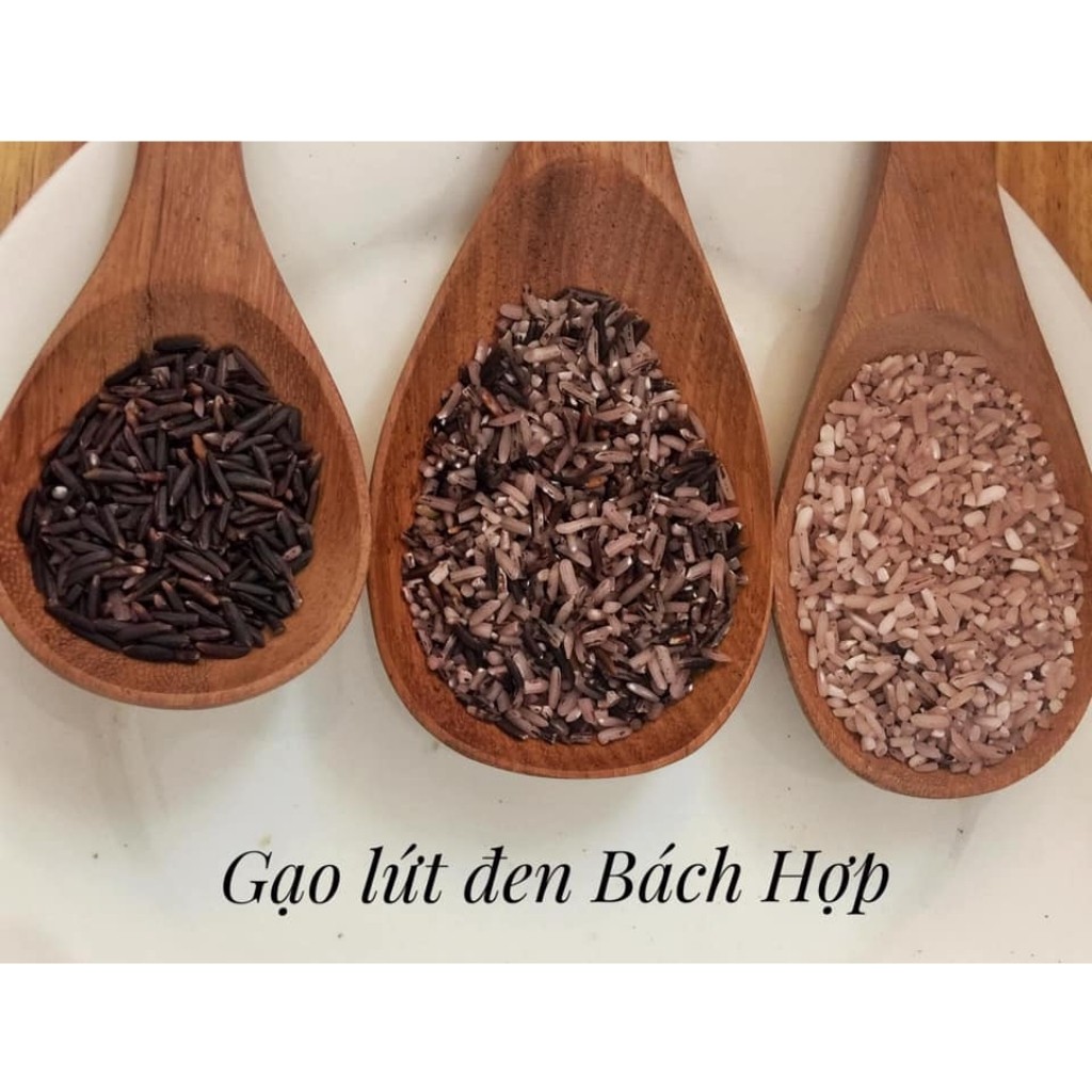 Gạo lứt đen Bách Hợp 1kg- Gạo tươi nguyên cám, tốt cho tim mạch, người tiểu đường và hỗ trợ giảm cân