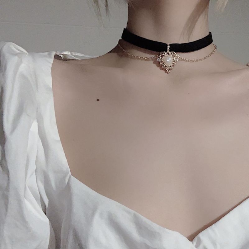 choker mặt trái tim cực xinh cực dễ thương mã HIM-88