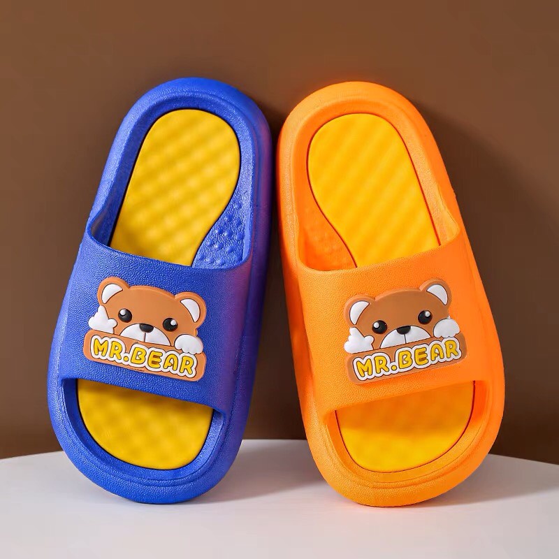 Dép nhựa đúc hình gấu bé trai bé gái mang đều đẹp