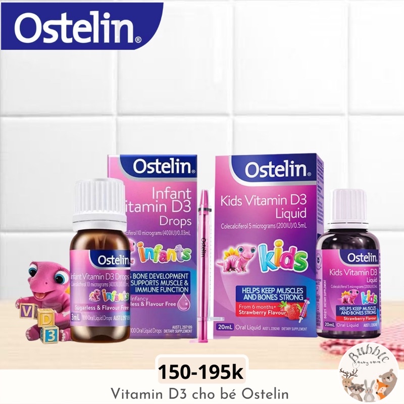 Vitamin D3 Infant Drops 400IU Ostelin 2.4ml Úc