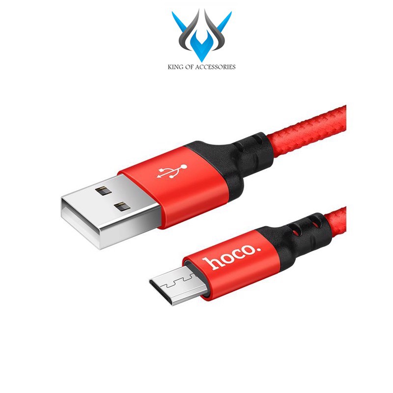 Cáp sạc dây dù Hoco X14 dài 1M - cổng microUSB (Hỗ trợ sạc nhanh)